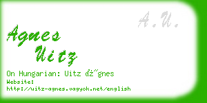 agnes uitz business card